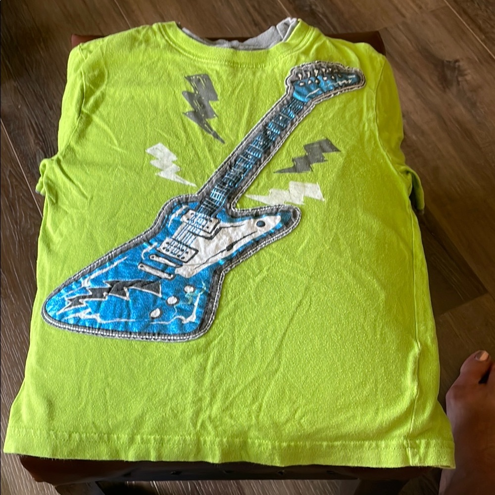 Garanimals Lime Green Guitar Graphic Tee 5T
